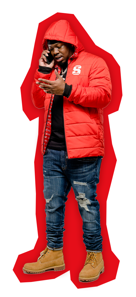 Red SSC Puffer jacket