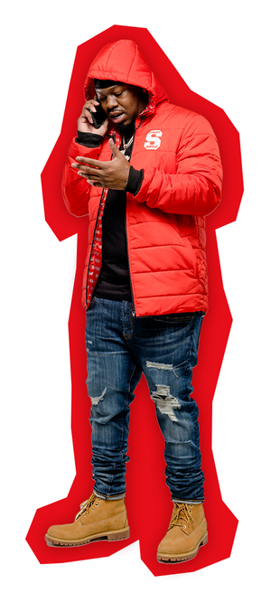 Red SSC Puffer jacket